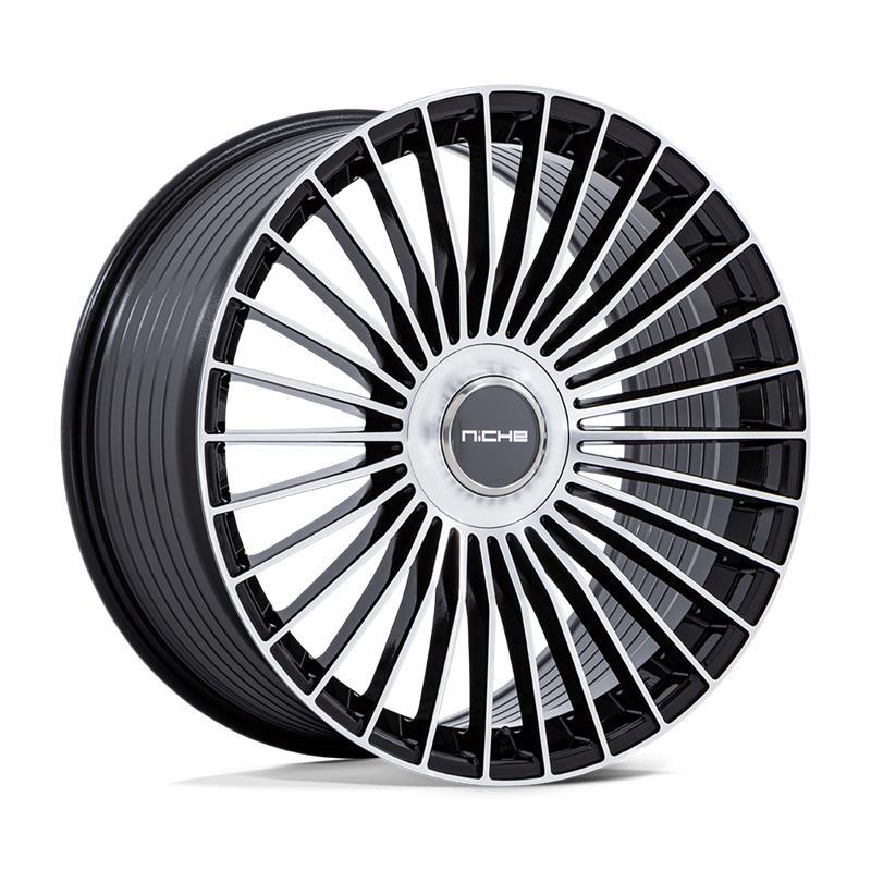 NC282 SERENE GLOSS BLACK W/ MACHINED FACE 10,5x22 5/112/120 ET38 CB72,6 60°