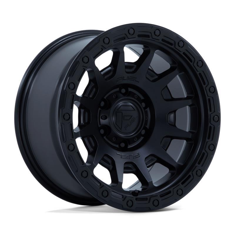 FC884 FORTRESS MATTE BLACK W/ GLOSS BLACK LIP 9x18 6/135 ET20 CB87,1 60°