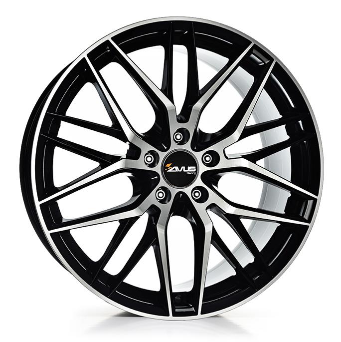 AVUS AF19 Black Polished 8x18 5/112 ET30 CB66,7 60°