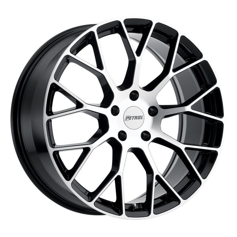 P2B GLOSS BLACK W/ MACHINED FACE 8x18 5/112 ET32 CB72,1 60°