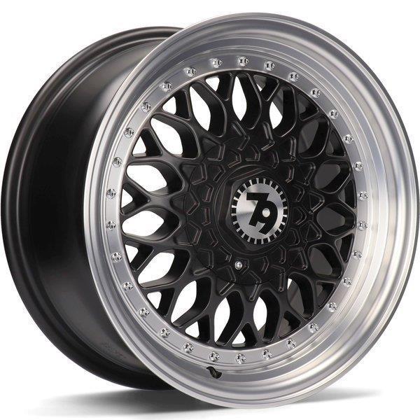 SV-E Matt Black Front Polished Lip Polished 7x15 4/100/114,3 ET30 CB67,1 60°