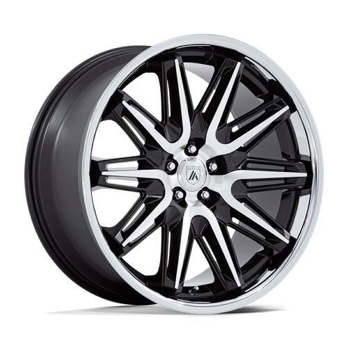 AB047 IMPERATOR GLOSS BLACK MACHINED W/ SS LIP 10,5x20 5/112 ET38 CB66,6 60°
