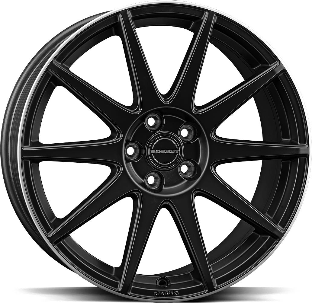 BORBET GTX Black Matt Rim Silv 8x19 5/112 ET44 CB66,5 60°