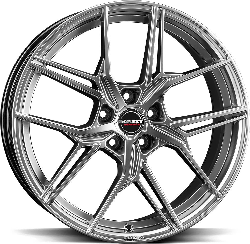 BORBET QX Hyper Black Silv 8x19 5/112 ET49 CB66,5 60°