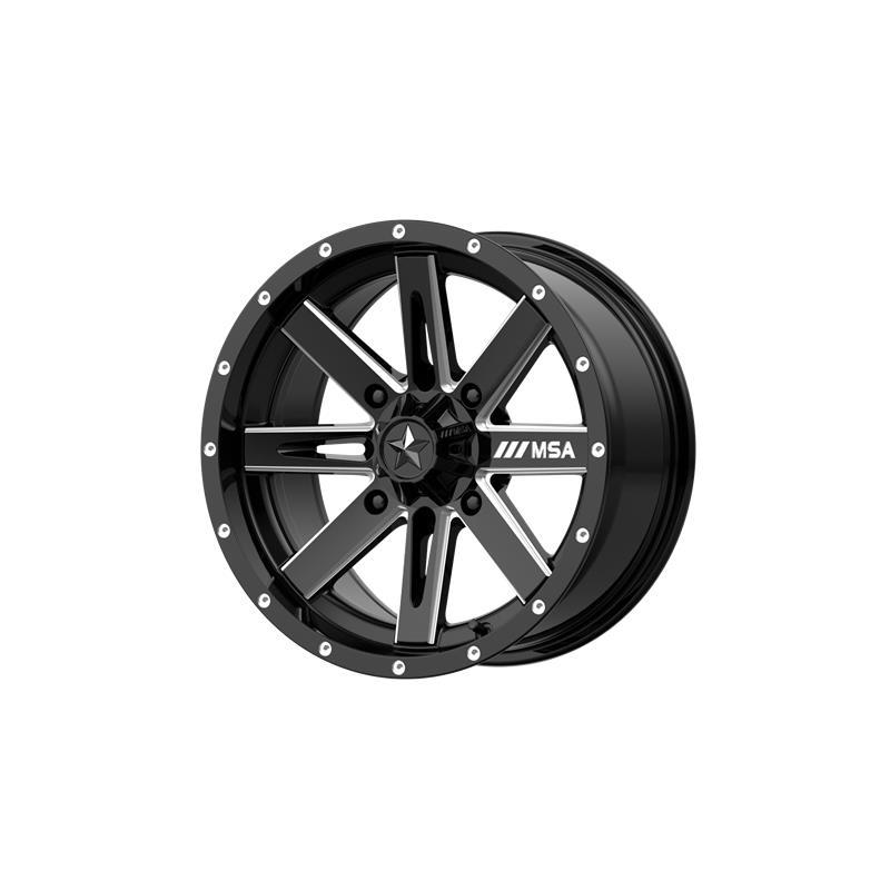MA41 Gloss Black Milled 7x14 4/110 ET-47 CB86,0 60°