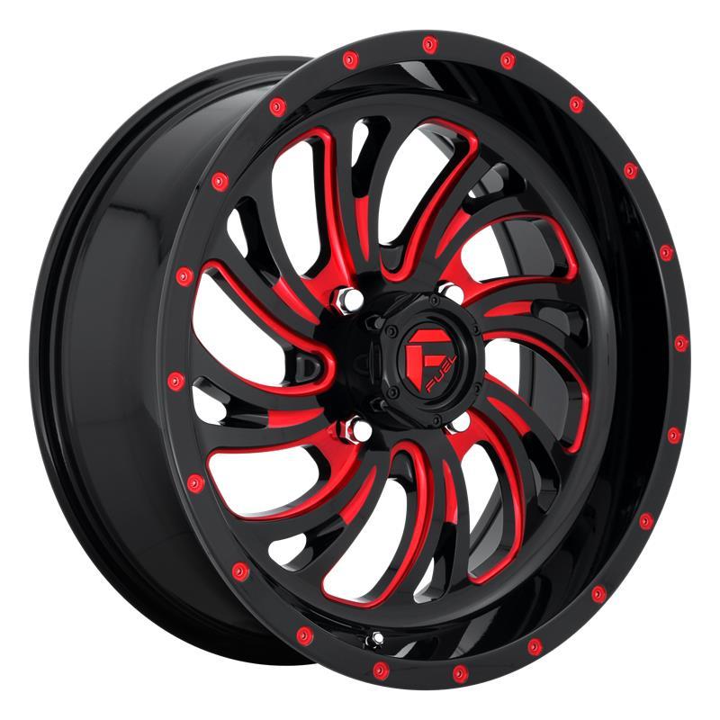 FV642 GLOSS BLACK RED TINTED CLEAR 7x18 4/137 ET13 CB110,1 60°