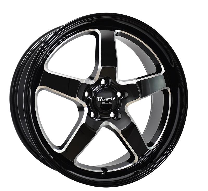 B162 Black machined 8x18 5/112 ET35 CB73,1 60°