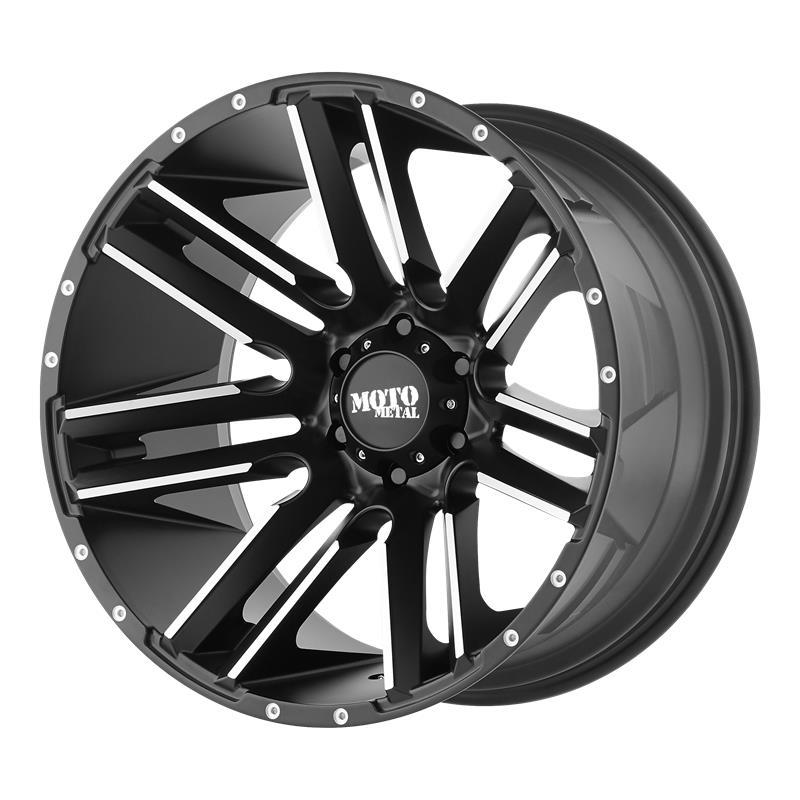 MO978 Satin Black Machined 10x20 8/170 ET-24 CB125.5 60°
