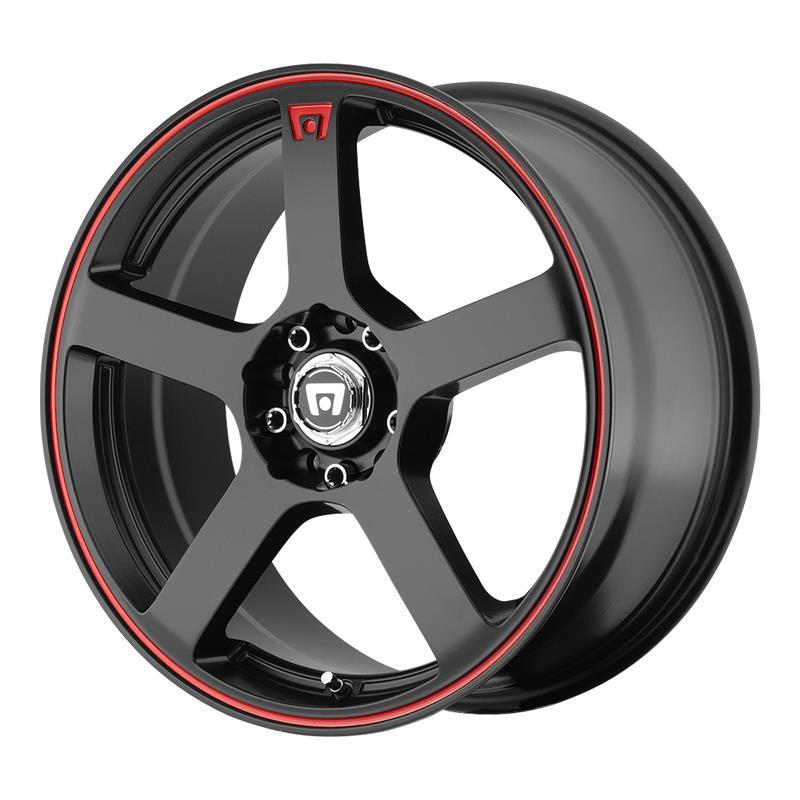 MR116 Matte Black Red Racing Stripe 7x16 5/108/114,3 ET40 CB72.6 60°