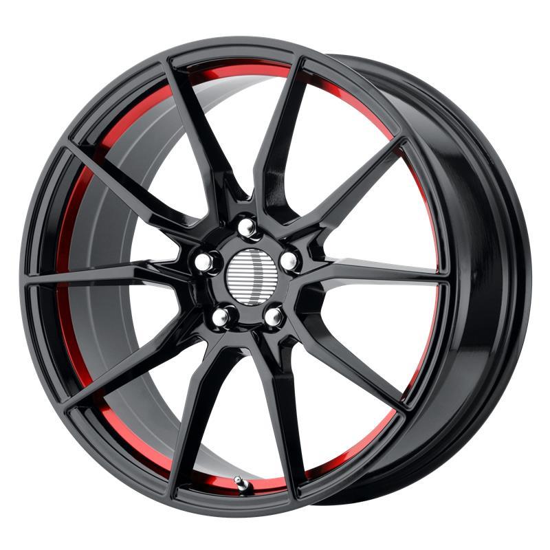 PR193 Gloss Black Red Machined 9x18 5/114,3 ET30 CB70.6 60°