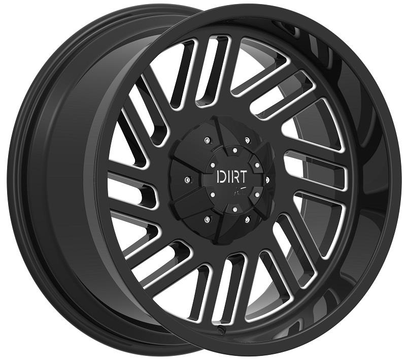 D57 Glossblack milled 10x20 5/127/139,7 ET-12 CB78.1 60°