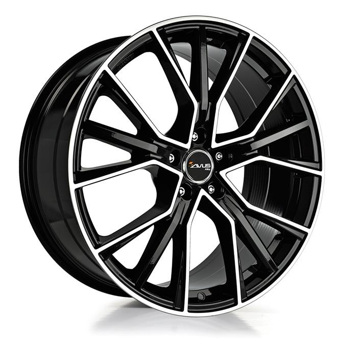 AVUS AF18 Black Polished 10x22 5/112 ET26 CB66,6 R14