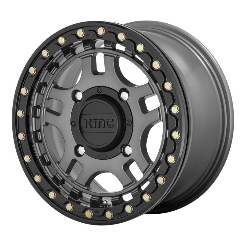 KS240 Gun Metal With Gloss Black Ring 7x15 4/137 ET38 CB112.0 60°