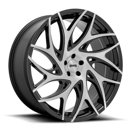S260 G.O.A.T. BRUSHED FACE W/ GLOSS BLACK DARK TIN 10x26 6/135 ET30 CB87.1 60°