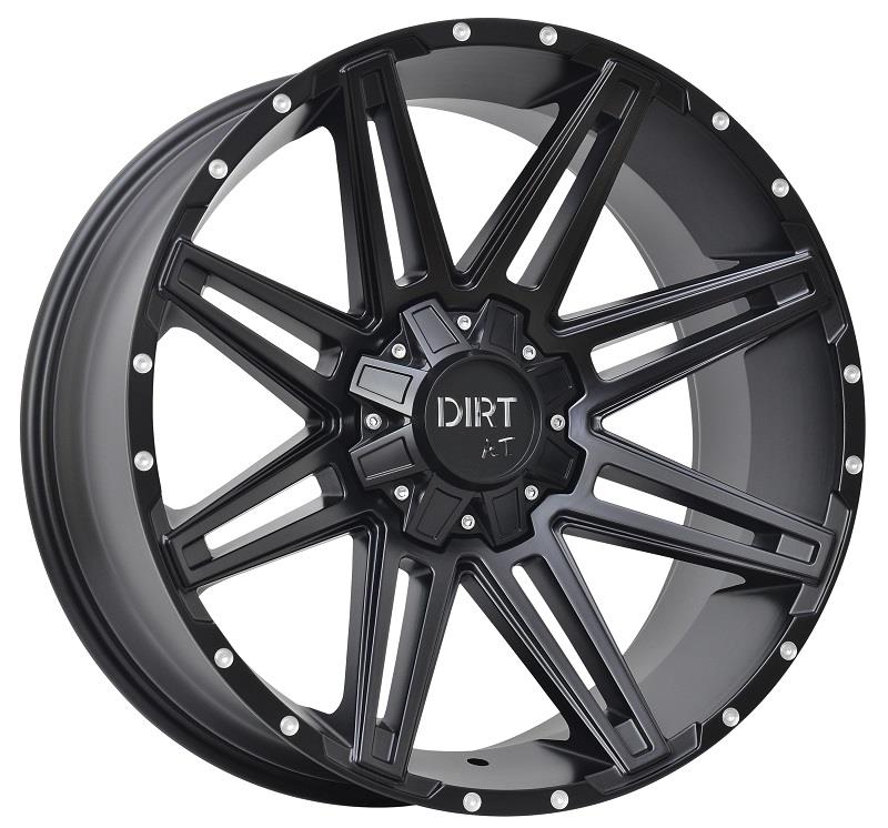 D88 Flatblack milled rivets 8x18 6/120/130 ET48 CB84.1 60°