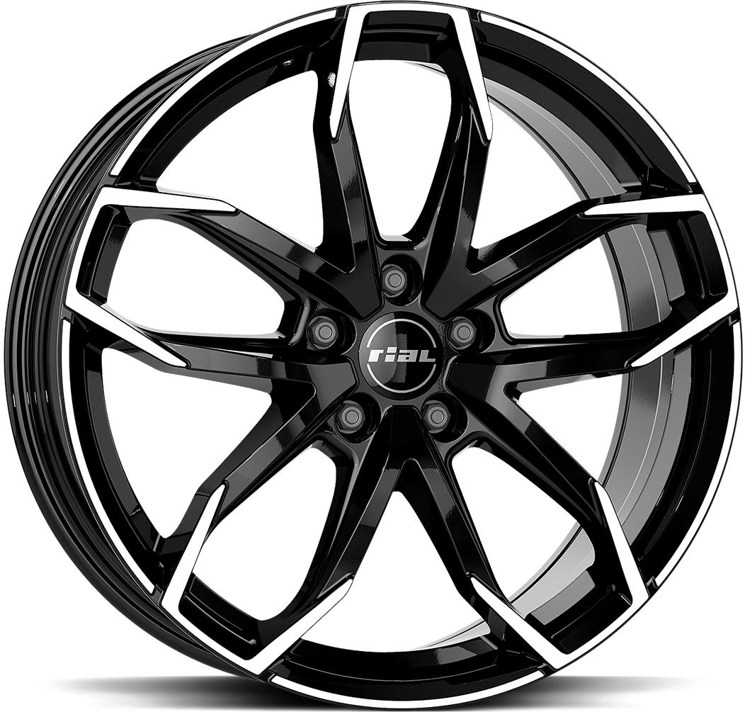 RIAL Lucca Diam Black Pol 6,5x16 4/108 ET20 CB65.1 Flat