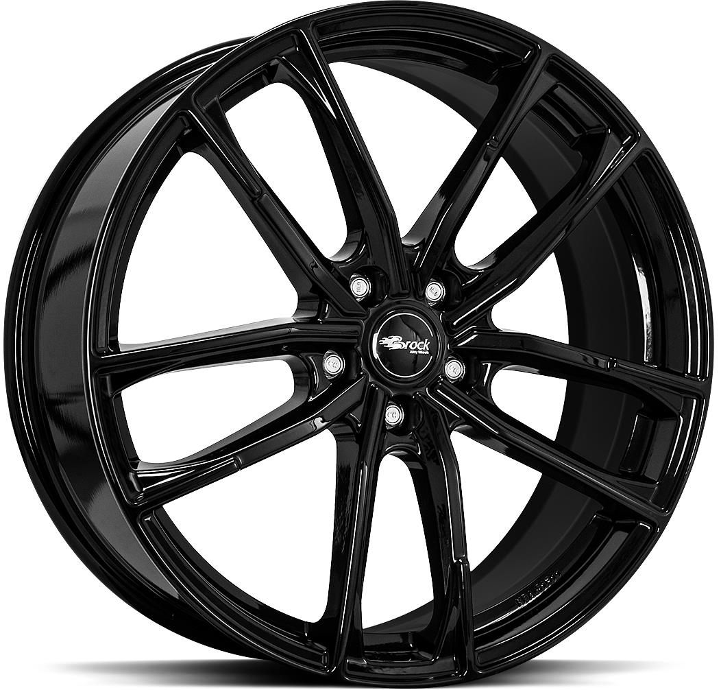 BROCK B38 Shiny Black 8x18 5/112 ET52 CB66.7 60°