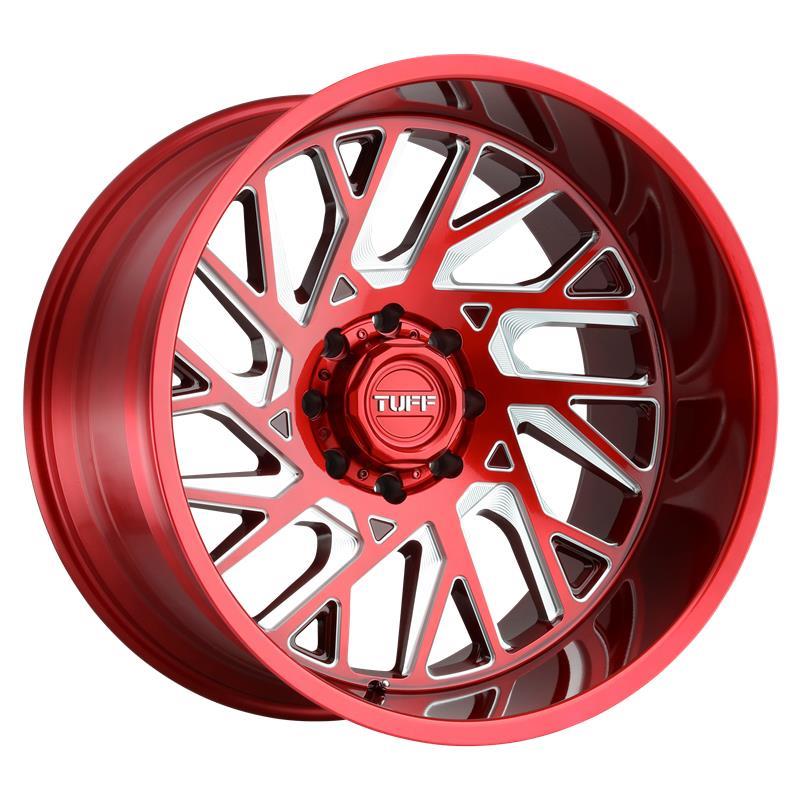 T4B CANDY RED W/ MILLED SPOKE 12x22 8/165,1 ET-45 CB125.1 60°