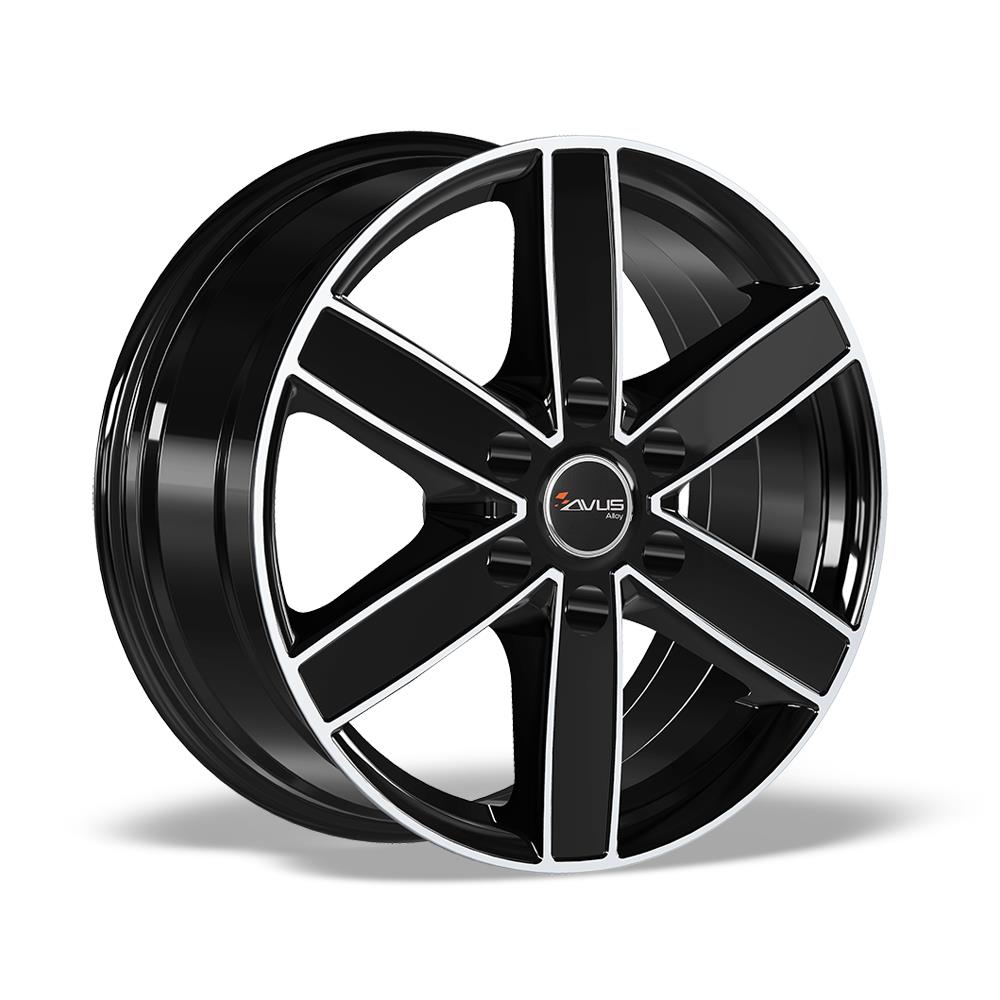 AVUS AC-V61 Black Polished 7,5x17 6/139,7 ET25 CB106,1 Flat