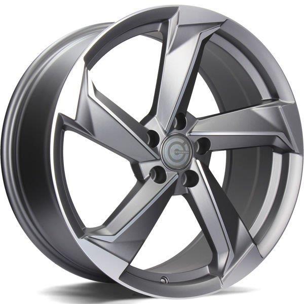 Twist Matt Anthracite Front Polished 8x18 5/112 ET35 CB66.5 60°