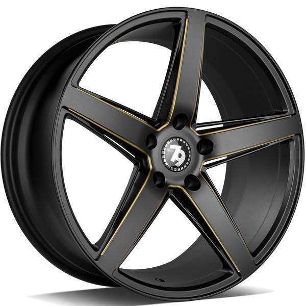 SV-N black matt milled gold 9,5x19 5/120 ET35 CB72.6 60°
