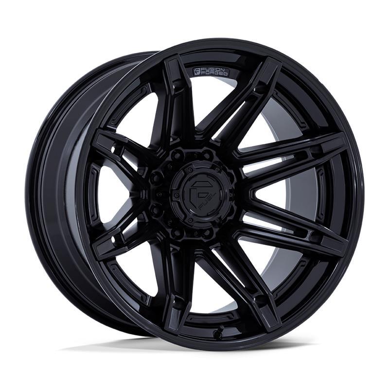 FC401 BRAWL MATTE BLACK W/ GLOSS BLACK LIP 12x22 8/180 ET-44 CB124.2 60°