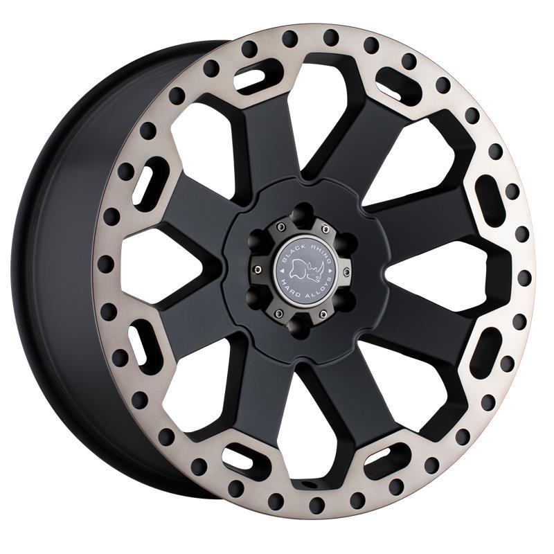 WARLORD MATTE BLACK W/ MACHINED DARK TINT 8x17 6/130 ET52 CB84.1 60°