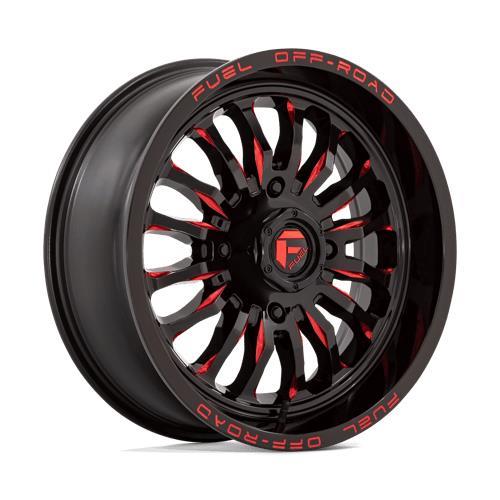 D822 ARC UTV GLOSS BLACK MILLED RED 7x18 4/137 ET13 CB110.1 60°