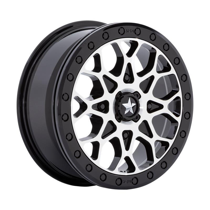 M48 PORTAL BEADLOCK GLOSS BLACK MACHINED W GB RING 6x15 4/110 ET38 CB86.0 60°