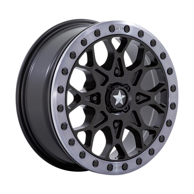 M48 PORTAL BEADLOCK SATIN BLACK W/ GRAY TINT RING 6x15 4/110 ET38 CB86.0 60°