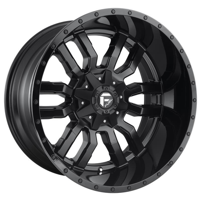 D596 SLEDGE MATTE BLACK GLOSS BLACK LIP 8x18 6/114,3/120 ET35 CB72.6 60°