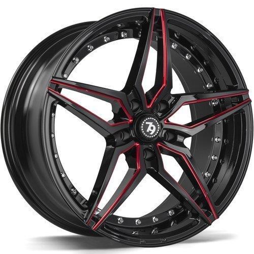 SV-AR Black glossy milled red 8,5x19 5/120 ET30 CB74.1 60°