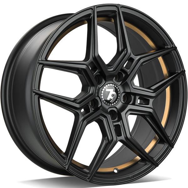 SV-B Black Matt Gold Inner Lip 8x18 5/112 ET35 CB66.5 60°