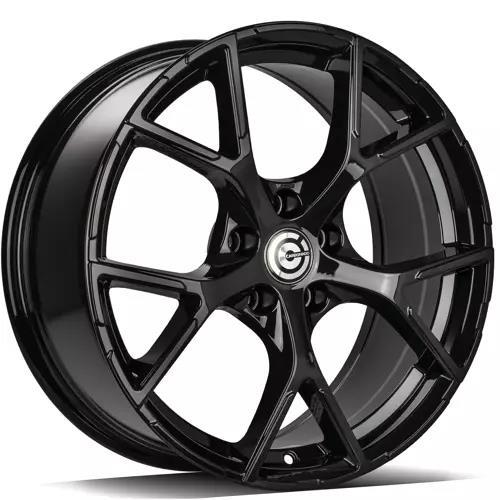 RIVER Black Glossy 8x18 5/112 ET45 CB66.5 60°