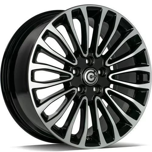 OHIO Black Front Polished 7x17 5/108 ET50 CB63.4 60°