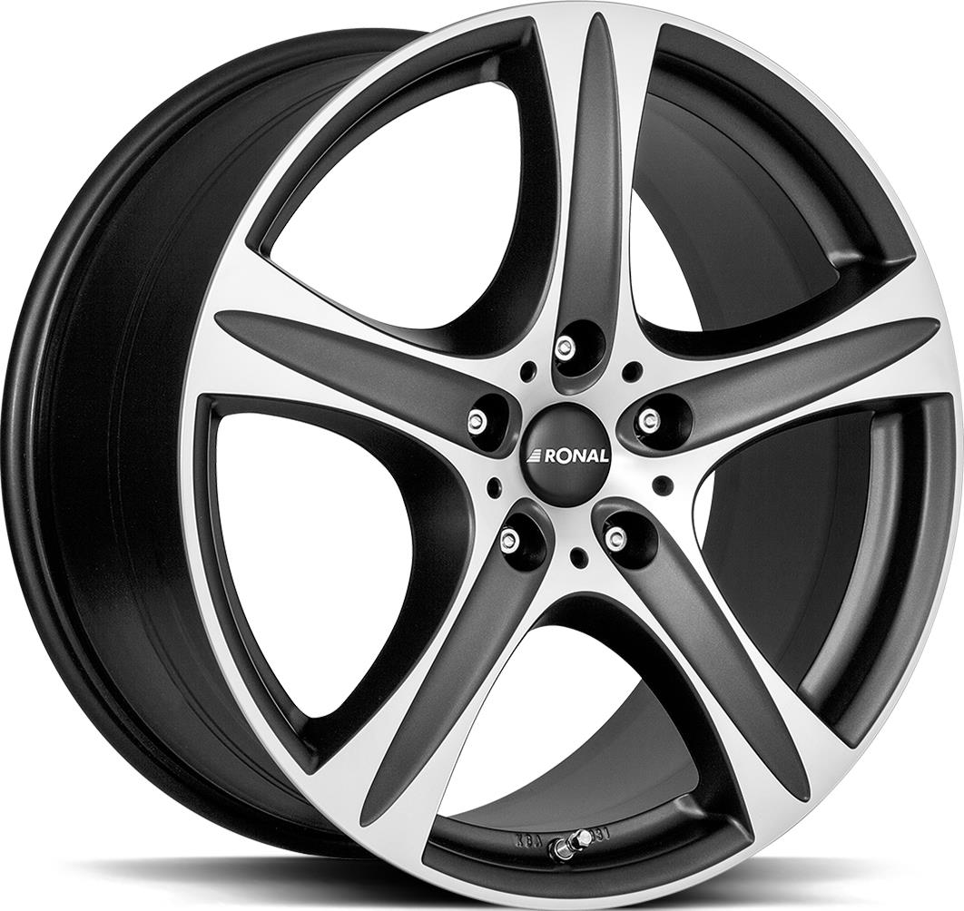 RONAL R55 SUV Matt Black Front Cut 9x19 5/120 ET50 CB65.1 R14