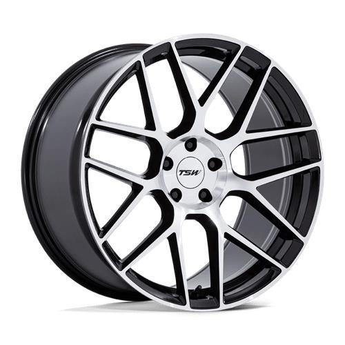 TW002 LASARTHE GLOSS BLACK MACHINED 9,5x18 5/112 ET22 CB66.6 60°