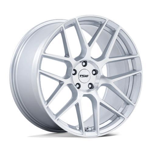 TW002 LASARTHE GLOSS SILVER MACHINED 9,5x18 5/112 ET22 CB66.6 60°