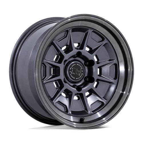 BR021 MONDO MATTE GUNMETAL W/ GLOSS GRAY LIP 9x18 6/139,7 ET12 CB106.1 60°