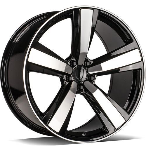PLAYER Black Front Polished 9,5x21 5/112 ET26 CB66.5 60°