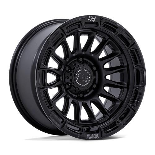 BR025 RIVAL MATTE BLACK W/ GLOSS BLACK LIP 9x20 6/135 ET1 CB87.1 60°