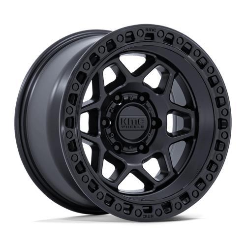 KM553 TORX MATTE BLACK W/ GLOSS BLACK LIP 8,5x17 5/127 ET0 CB71.5 60°