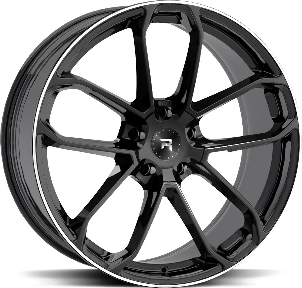 R-SERIES R14 Black Pol 11x21 5/112 ET14 CB66.6 R14