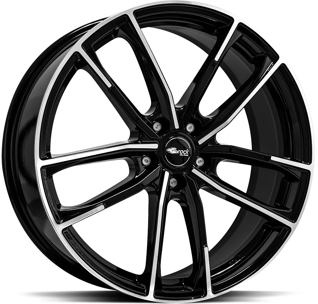 BROCK B38 Black Full Pol 8x18 5/112 ET52 CB66.7 60°