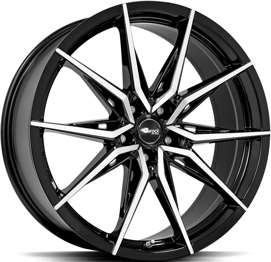 BROCK B42 Black Full Pol 8x18 5/100 ET35 CB63.4 60°