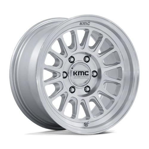 KM733 IMPACT FFT GLOSS SILVER W/ MACHINED FACE 9x18 8/170 ET0 CB125.1 60°