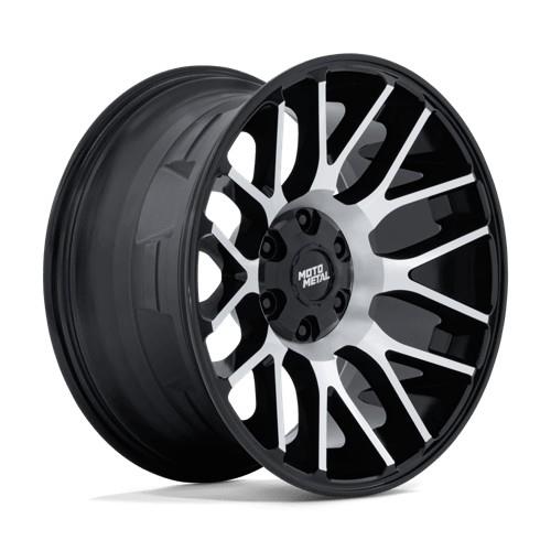 MO816 OVERLOOK GLOSS BLACK W/ MACHINED FACE 10x20 8/170 ET-18 CB125.1 60°