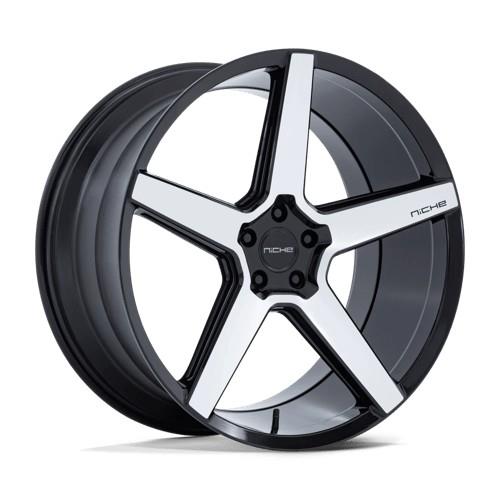 NC283 MODENA GLOSS BLACK MACHINED 9x22 5/120 ET27 CB74.1 60°