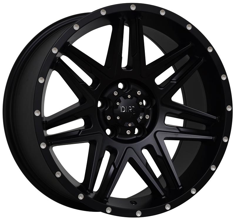 D62 Flatblack milled rivets 9x18 6/114,3 ET25 CB66.1 60°