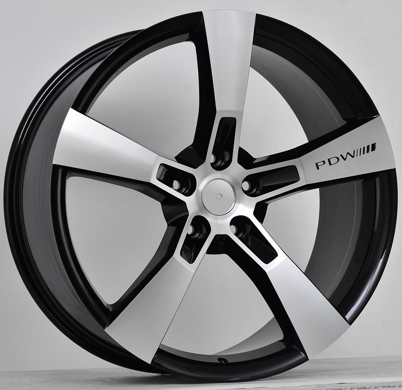 P28 Black machined face 10x22 5/130 ET45 CB71.6 60°